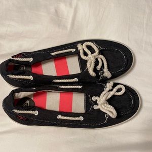 Roxy Ahoy boat shoes - Navy